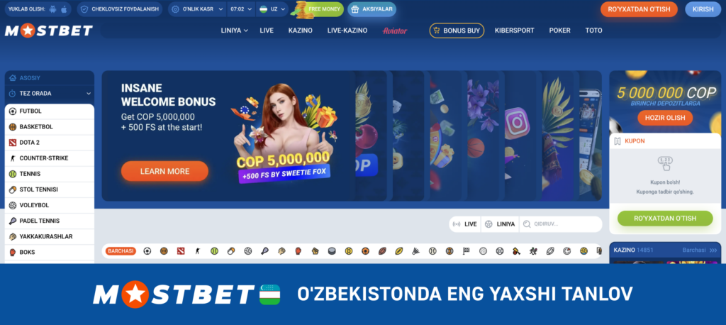 Mostbet uz onlayn kazino rasmiy sayti